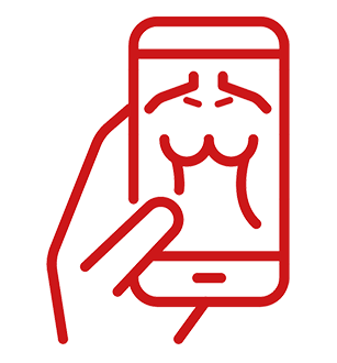 Hand holding a phone with a sexual image on it - Life Skills Education Programmes - Sexting