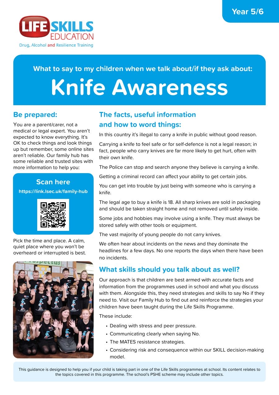 Preview of the Knife Awareness topic guide