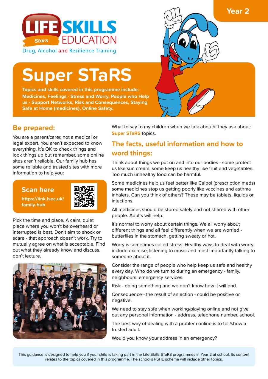 Preview of the Super STaRS Year 2 guidance sheet