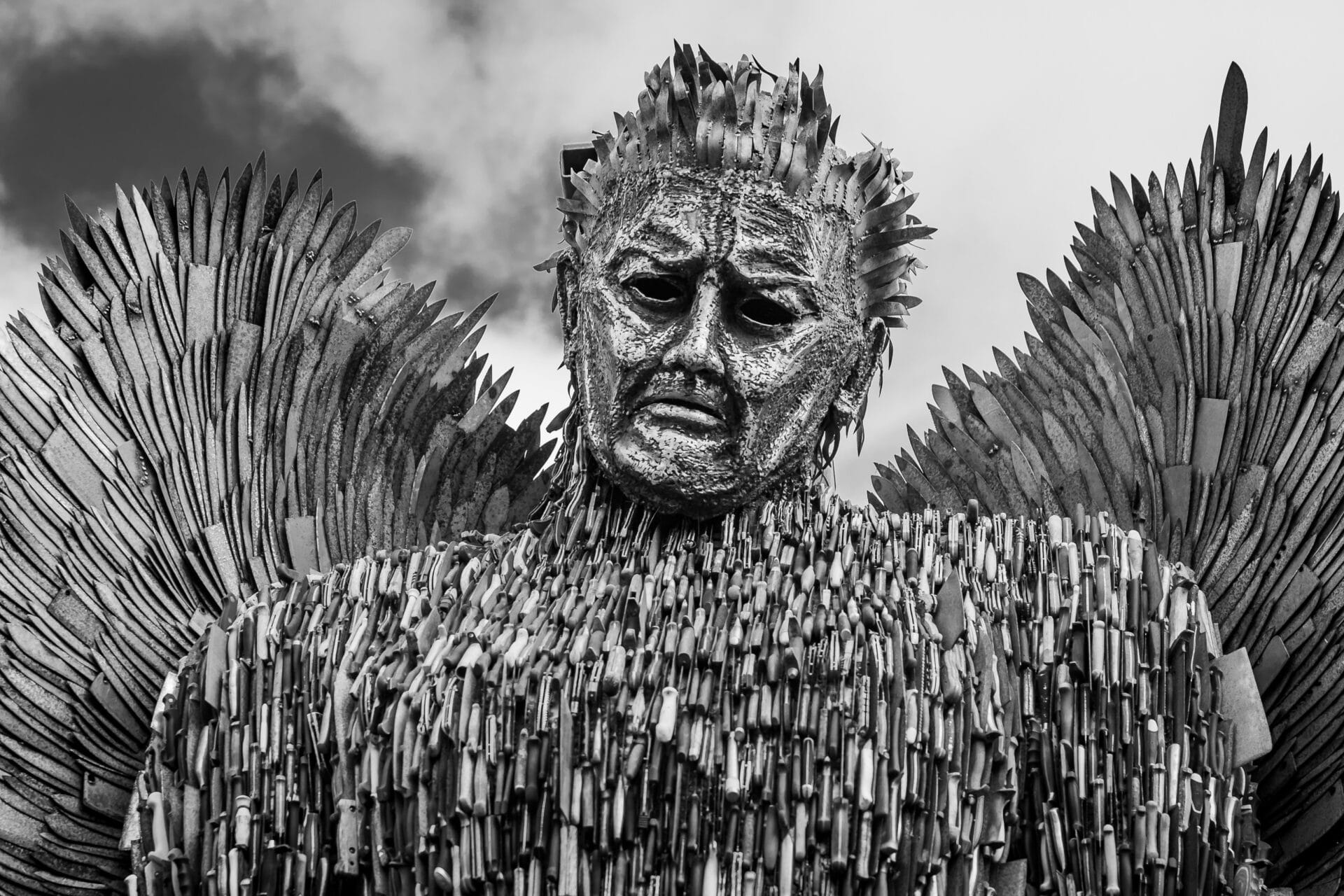 The Knife Angel - anti knife crime monument.