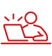 Child sat at computer